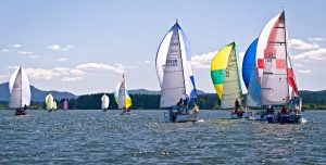 Sailboats on Fern Ridge Lake