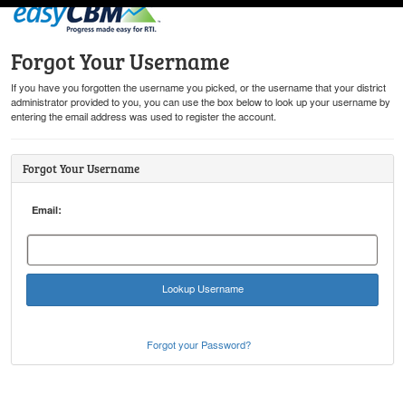How to reset your district easyCBM password | Technology