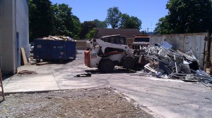 Future site of our new cafeteria- notice the old storage room is gone.