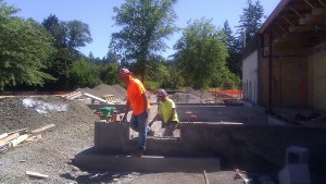 Working on the Foundation For The New Wing