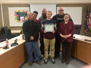 Student with School Board Mebers