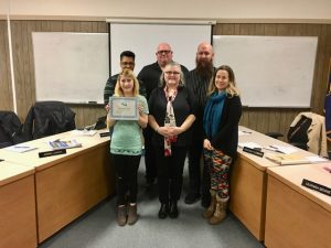 Citizenship Award Winner with School Board Members