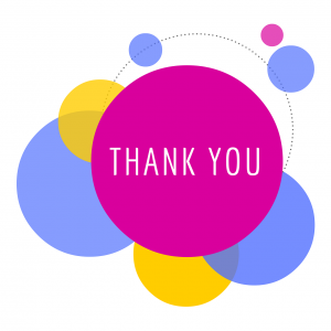 Thank You with Colorful Circles